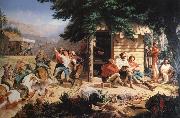 Nahl, Charles Christian Sunday Morning in the Mines oil painting on canvas